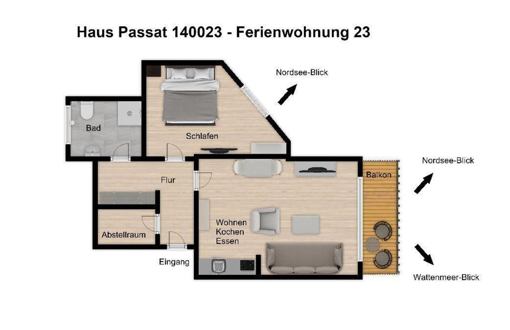 Haus Passat Ferienwohnung 23 Wangerooge Kültér fotó